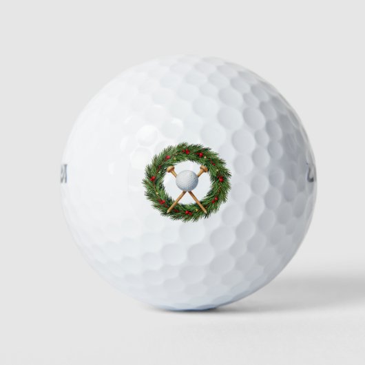 Golf-Weihnachtsthema Golfball (Vorderseite)