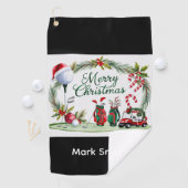 Golf Weihnachtsthema Golfhandtuch (Insitu)