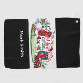 Golf-Weihnachtsthema Golfhandtuch (Horizontal)