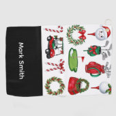 Golf-Weihnachtsthema Golfhandtuch (Horizontal)