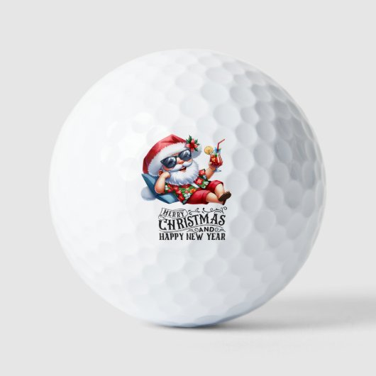Golf Weihnachtsurlaub Sommer Thema für Golfer Golfball (Vorderseite)