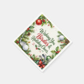 Golf-Weihnachtswünsche-Typografie-Wasserfarben-Des Serviette (Ecke)