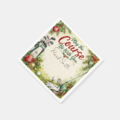 Golf-Weihnachtswünsche-Typografie-Wasserfarben-Des Serviette (Ecke)