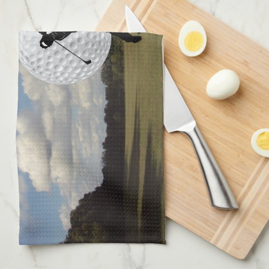 Golf-Welt Geschirrtuch (Viertel Falte)