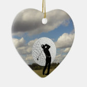 Golf-Welt Keramik Ornament (Rechts)