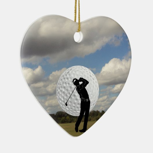 Golf-Welt Keramik Ornament (Rechts)