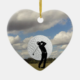 Golf-Welt Keramik Ornament