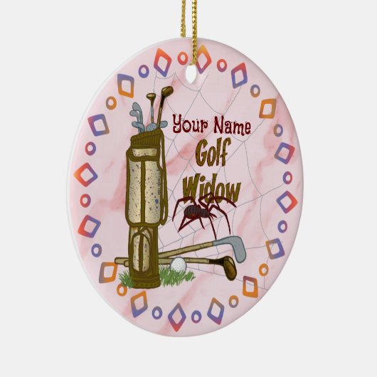 Golf-Widow-Golf Keramik Ornament (Rechts)
