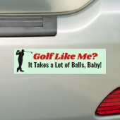 Golf wie ich? Es braucht Balls Cart Autoaufkleber (Auf Auto)