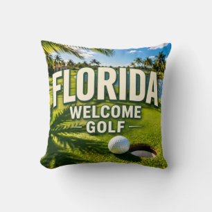 Golf Willkommen auf grünem Gras Kissen