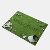 Golf Willkommen bei Golfer Home Fußmatte (Schrägansicht)