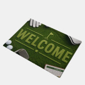 Golf Willkommen bei Golfer Home  Fußmatte (Schrägansicht)