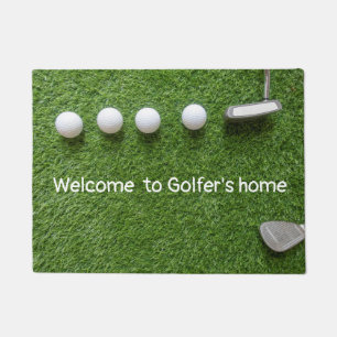 Golf Willkommen im Zuhause des Golfers Fußmatte