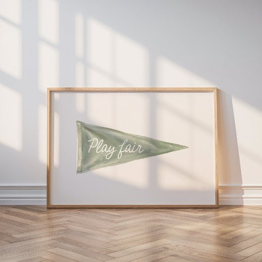 Golf-Wimpel-Wandkunst 'Play Fair' Poster