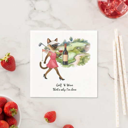 Golf Wine Tasting Event Serviette (Beispiel)