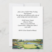 Golf & Wine Tasting Tournament Invitation Einladung (Rückseite)