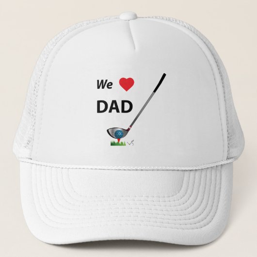 GOLF - Wir Liebe Vater, Cool Golf Truckerkappe (Vorderseite)