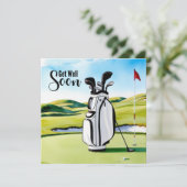 Golf wird bald gesund mit Golftasche, die grün wir (Stehend Vorderseite)