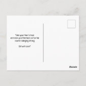 Golf wird bald gesund mit Golftasche, die grün wir Postkarte (Rückseite)