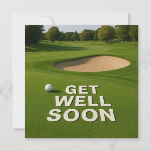 Golf wird bald gut Text in der Nähe Bunker für Gol