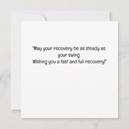 Golf wird bald gut Text in der Nähe Bunker für Gol (Rückseite)