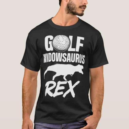 Golf Witw Ehefrau Widowsaurus Golfer Funny Golfsti T-Shirt (Vorderseite)