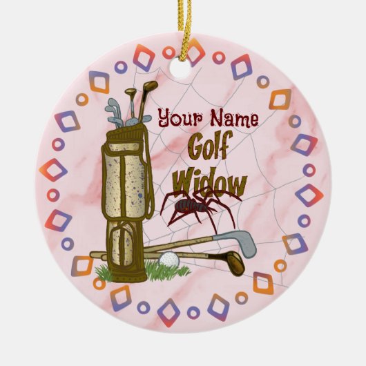 Golf Witwe Golf Keramik Ornament (Vorne)