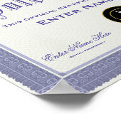 Golf-Witwe-Zertifizierung Funny Poster (Ecke)