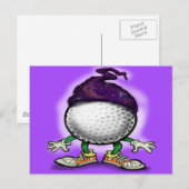 Golf Wizard Postkarte (Vorne/Hinten)