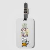Golf-Wochenende mit Ball und Bier  Gepäckanhänger (Vorderseite Vertikal)