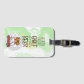 Golf-Wochenende mit Ball und Bier Gepäckanhänger (Vorderseite (Horizontal))