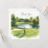 Golf Woman Golfer Golf auf Golfplatz Karte (Vorderseite/Rückseite Beispiel)