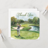 Golf Woman Golfer Golf auf Golfplatz Karte (Vorderseite/Rückseite Beispiel)