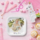 Golf Woman golfer on golf course Bridal  Pappteller (Party)