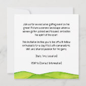 Golf Woman Golfer Party Save The Date (Rückseite)