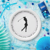 Golf Women Plate Pappteller (Party)
