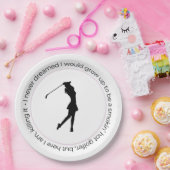 Golf Women Plate Pappteller (Party)