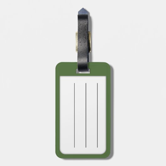 GOLF WOOD BAG TAG GEPÄCKANHÄNGER (Rückseite vertikal)