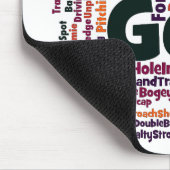 Golf Word Cloud Mousepad (Ecke)