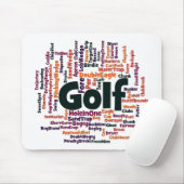 Golf Word Cloud Mousepad (Mit Mouse)