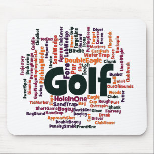 Golf Word Cloud Mousepad