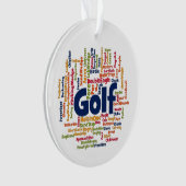 Golf Word Cloud Ornament (Vorderseite)