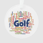 Golf Word Cloud Ornament (Vorderseite)