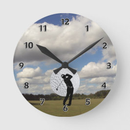 Golf World Runde Wanduhr