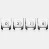 Golf-Wortspiel-Thema Whiskyglas (Vorderseite)