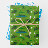 Golf Wrapping Paper Flat Sheet Set 3 Geschenkpapier Set (Beispiel)
