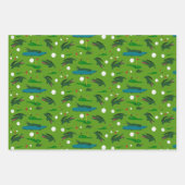 Golf Wrapping Paper Flat Sheet Set 3 Geschenkpapier Set (Vorderseite)