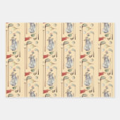 Golf Wrapping Paper Flat Sheet Set 3 Geschenkpapier Set (Vorderseite 3)