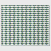 Golf Wrapping Paper für Navy & Green Raute Geschenkpapier (Flach)