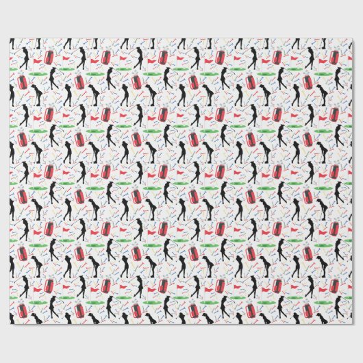 Golf Wrapping Paper Geschenkpapier (Flach)